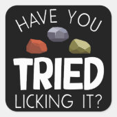 地質学者おもしろい宝石収集家ロックハウンド スクエアシール (正面)