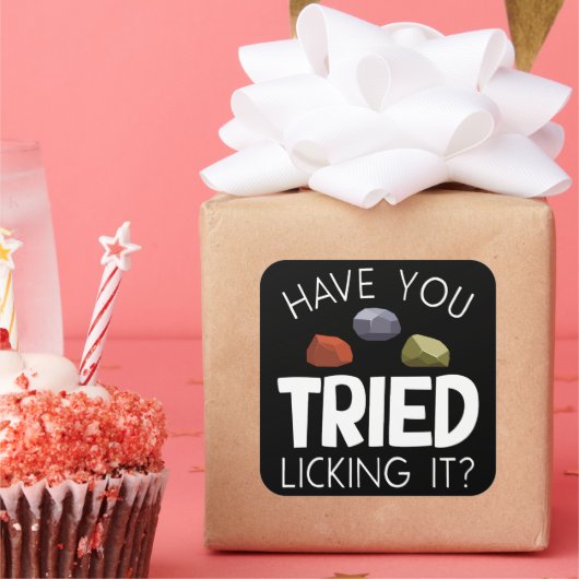 地質学者おもしろい宝石収集家ロックハウンド スクエアシール (パーティー)