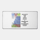 地質学者が世界堆積層序図を見る デスクマット (正面)