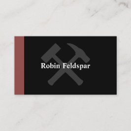 地質学者が岩ハンマーのシールドを越えた 名刺