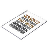 地質学者が岩盤を作る理由を知る ノートブック (左側)