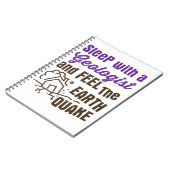 地質学者と地感じ震とともに眠る ノートブック (左側)