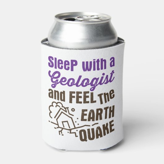 地質学者と地感じ震とともに眠る 缶クーラー (缶正面)