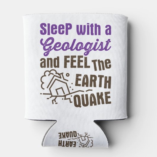 地質学者と地感じ震とともに眠る 缶クーラー (裏面)