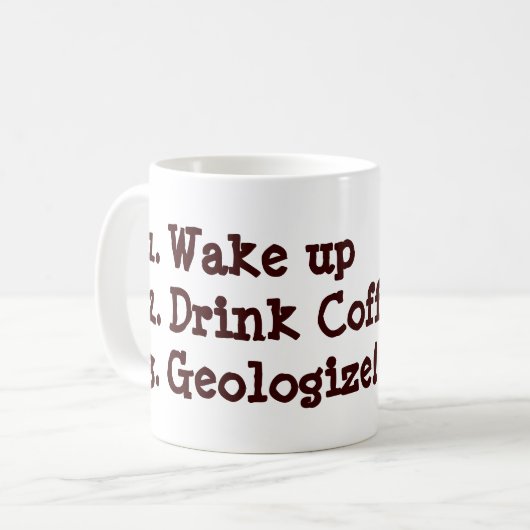 地質学者のしなければならないことのリストのマグ コーヒーマグカップ (正面左)