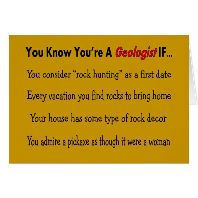 地質学者のギフト"地質学者をあなたは知っています。" (正面横)