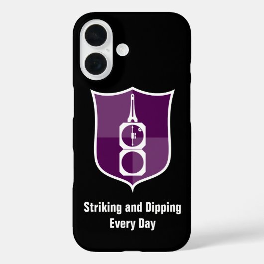 地質学者のトランジットコンパスシールドクレスト Case-Mate iPhoneケース (裏面)