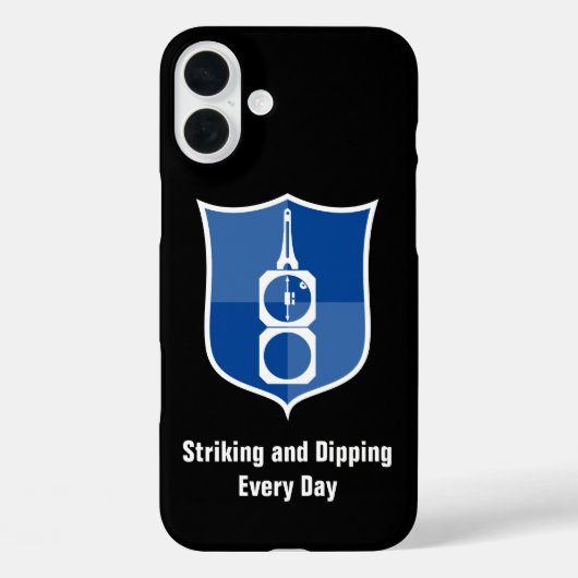 地質学者のトランジットコンパスシールドクレスト Case-Mate iPhoneケース (裏面)