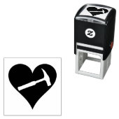 地質学者のハートとロックハンマー セルフインキングスタンプ (インサイチュ)