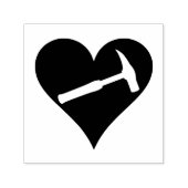 地質学者のハートとロックハンマー セルフインキングスタンプ (デザイン)