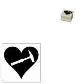 地質学者のハートとロックハンマー ラバースタンプ (押印)