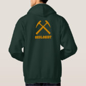 地質学者のフード付きスウェットシャツ(backprint) パーカ (裏面)