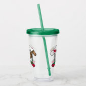 地質学者のロックハンマーとカリフォルニア国旗のロゴ アクリルタンブラー (左)