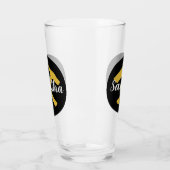 地質学者のロックハンマーと名パーソナライズされた前 タンブラーグラス (左)