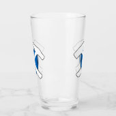 地質学者のロックハンマーのロゴとスコットランド国旗 タンブラーグラス (左)