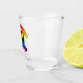 地質学者のロックハンマーシールド – LGBTレインボーフラグ ショットグラス (右)