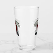 地質学者のロックハンマー付きモノグラム タンブラーグラス (左)