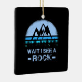 地質学者の岩を見るのを待つ セラミックオーナメント (右)