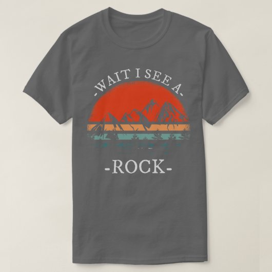 地質学者の岩を見るのを待つ Tシャツ (デザイン正面)