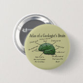 地質学者の頭脳のおもしろいなギフトの地図書 缶バッジ (正面&裏面)