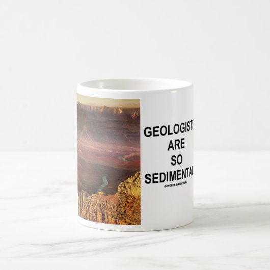 地質学者はとてもSedimentalです(グランドキャニオン) コーヒーマグカップ (中央)