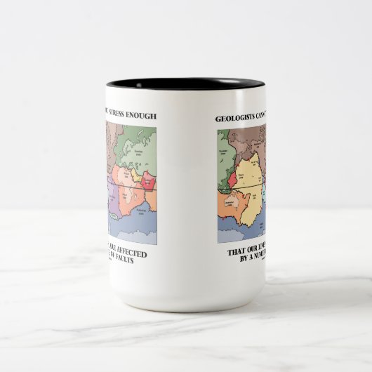 地質学者は十分な私達の生命欠陥に重点を置くことができません ツートーンマグカップ (中央)