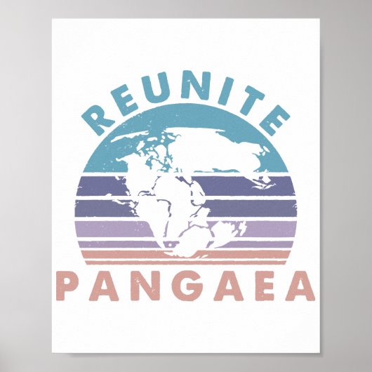 地質学者ギフトおもしろい地質学Reunite Pangeae ポスター (正面)