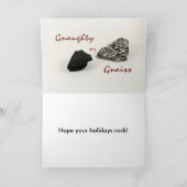 地質学者サンタのいたずらリストまたはグネイス シーズンカード (内部)