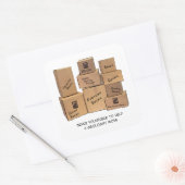 地質学者ムービングユーモアステッカー スクエアシール (封筒)