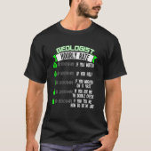 地質学者時給地質学 Tシャツ (正面)