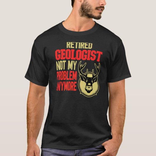 地質学者退職した鹿狩り Tシャツ (正面)