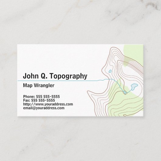 地質学者、地図地形図パーソナル 名刺 (正面)