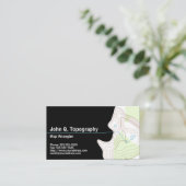 地質学者、地図地形図パーソナル 名刺 (スタンド正面)