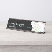 地質学者、地図地形図 デスクネームプレート (正面)