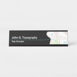 地質学者、地図地形図 デスクネームプレート