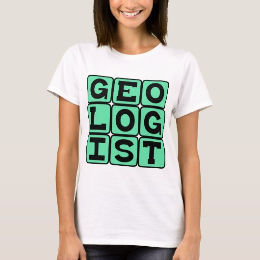 地質学者、地球の研究 Tシャツ (正面)