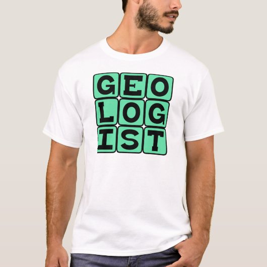 地質学者、地球の研究 Tシャツ (正面)