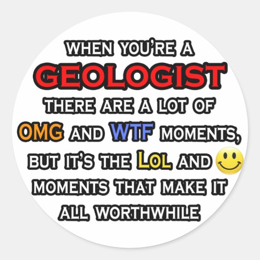 地質学者…OMG WTFロール ラウンドシール (正面)