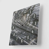 地質学装飾岩灰色の波（指あり） スクエア壁時計 (傾斜)