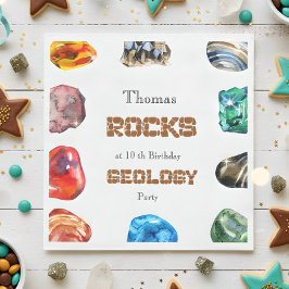 地質学誕生会の岩の宝石 スタンダードランチョンナプキン