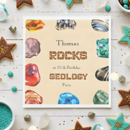 地質学誕生会の岩の宝石 スタンダードランチョンナプキン