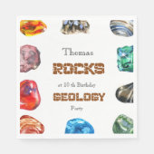 地質学誕生会の岩の宝石 スタンダードランチョンナプキン (正面)