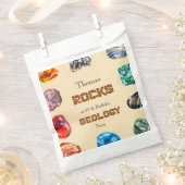 地質学誕生会の岩の宝石 フェイバーバッグ (クリップ留めされた状態)