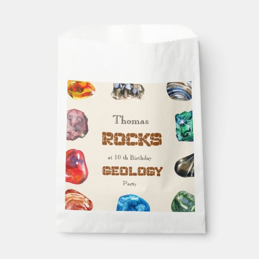 地質学誕生会の岩の宝石 フェイバーバッグ (正面)