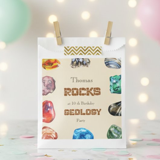 地質学誕生会の岩の宝石 フェイバーバッグ