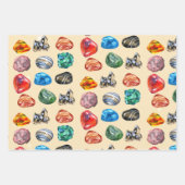 地質学誕生会の岩の宝石 ラッピングペーパーシート (正面2)