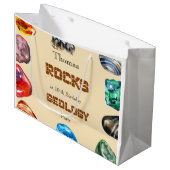 地質学誕生会の岩の宝石 ラージペーパーバッグ (正面アングル)