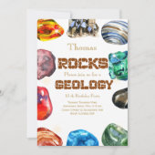 地質学誕生会の岩の宝石 招待状 (正面)
