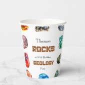 地質学誕生会の岩の宝石 紙コップ (裏面)