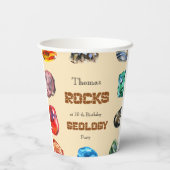 地質学誕生会の岩の宝石 紙コップ (裏面)